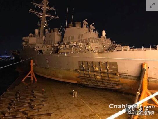 麦凯恩驱逐舰 美军驱逐舰“麦凯恩”号被撞遭中国半潜船“公主抱”,麦凯恩驱逐舰