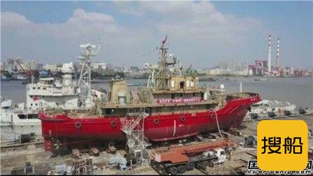 申佳船厂建造第一艘海用消防船下水