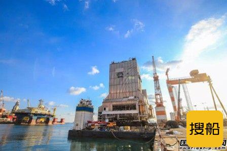 中集来福士GM4-D 3# Beacon Pacific项目DES塔架完成滑移节点