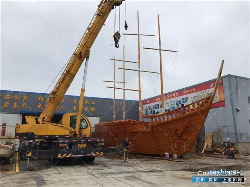 陕西省西安景观木船厂出售户外装饰船海盗木船