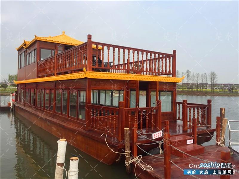 江西宜春木船厂出售大型双层画舫餐饮船