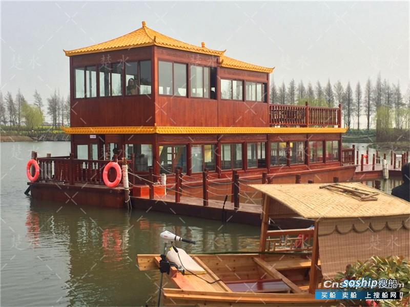 江西宜春木船厂出售大型双层画舫餐饮船