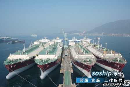 韩国三大船企欲包揽下半年LNG船订单,船订单