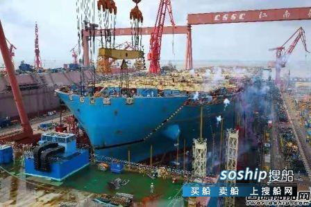 沪东中华首制双燃料22000箱船完成全船贯通,沪东中华船厂