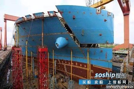 沪东中华首制双燃料22000箱船完成全船贯通,沪东中华船厂