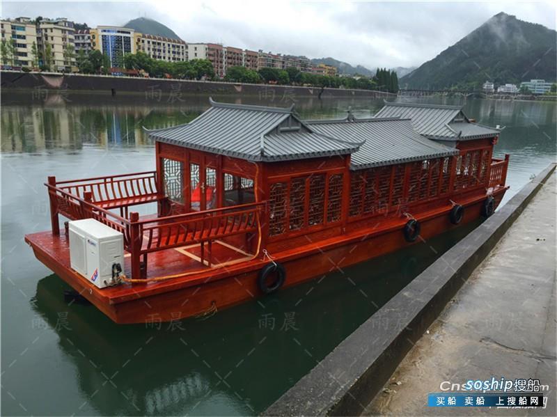 宁波木船厂出售单层画舫船水上宾馆住宿船