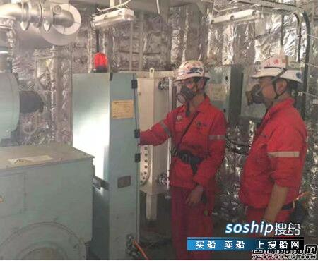 外高桥造船H1505船船坞内应急发电机动车试验顺利完成,H+