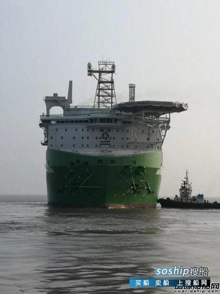 启东中远海运海工为DEME建造风电安装船完工启航,南通中远海工