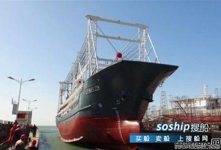 鑫邦船业两艘60.8米灯光罩网渔船顺利下水,创业