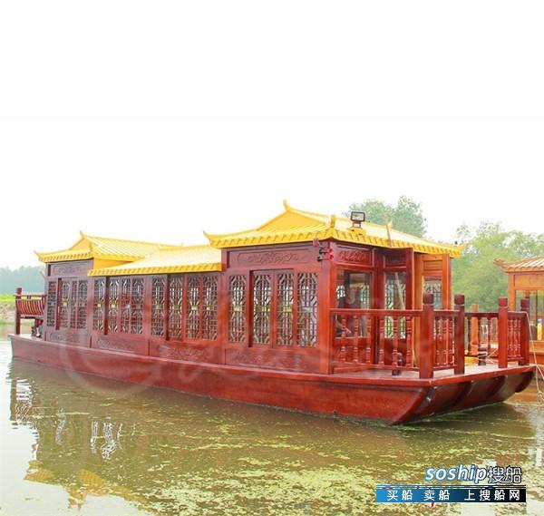 供应画舫船12米餐饮船旅游观光船