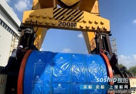 咸阳宝石海洋平台1200吨浮吊主钩变幅钢丝绳下线,浮吊吧