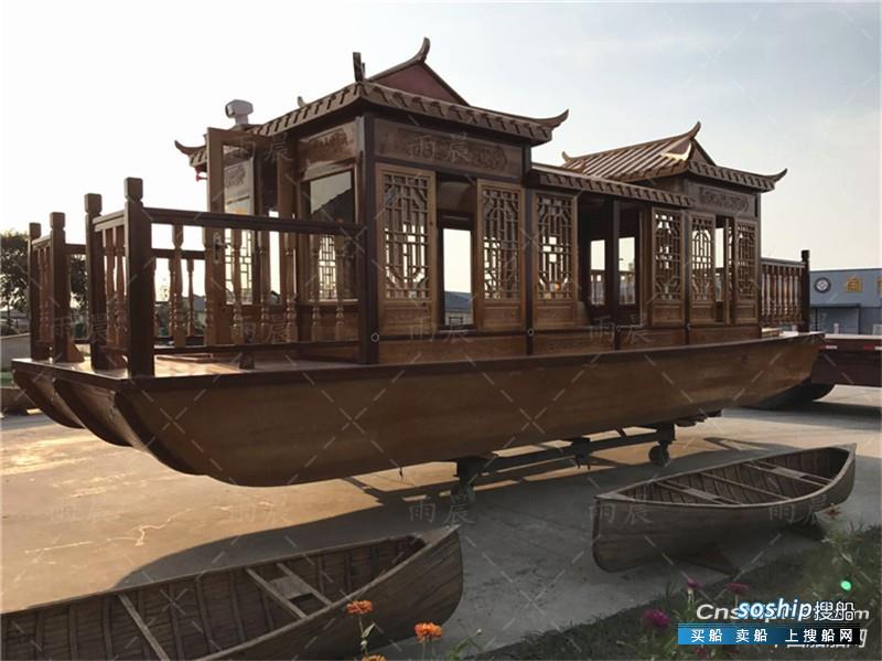 苏州木船厂出售8米画舫船水上观光游船
