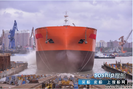 沪东中华新38000吨化学品首船最佳完整性下水,