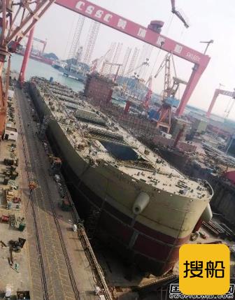 黄埔文冲12万吨散货船首船主船体顺利成型