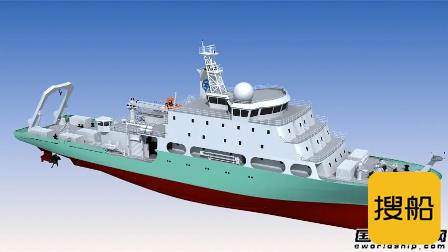 黄埔文冲新型地球物理综合科考船主船体搭载成型