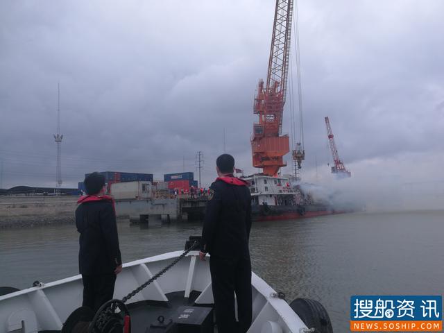 广州南沙海事处快速处置一船舶失火险情