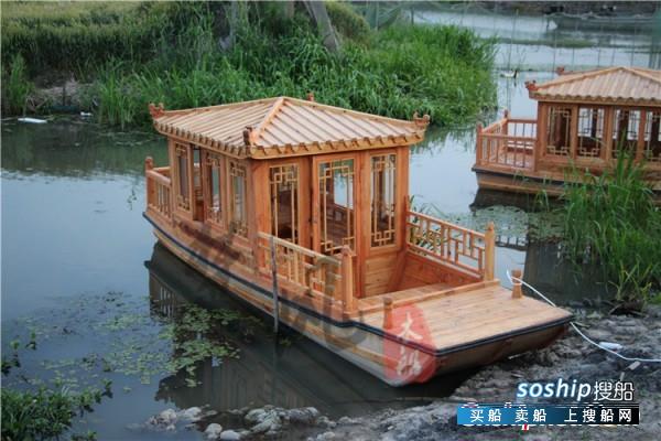 出售河北景区木质电动观光船