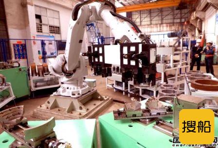 船舶行业首台法兰和套管智能打码工作站投产验收