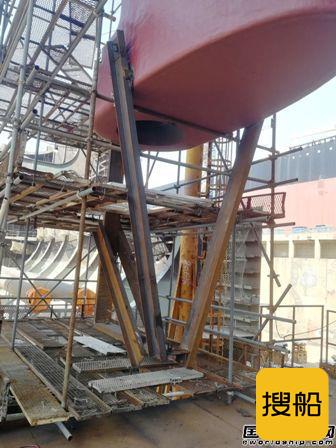 大船集团完成VLCC 88号船轴舵系一次照光