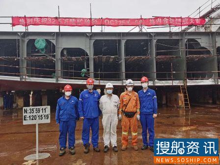  北船重工一船启动试航两船同日铺底,