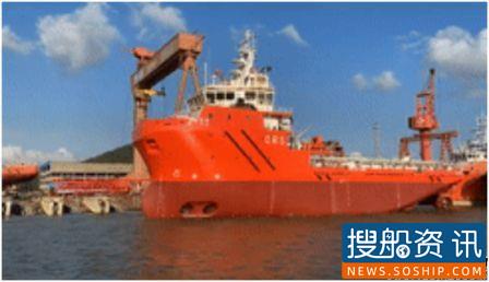 航通船业65米B3多用途海洋工作船顺利下水