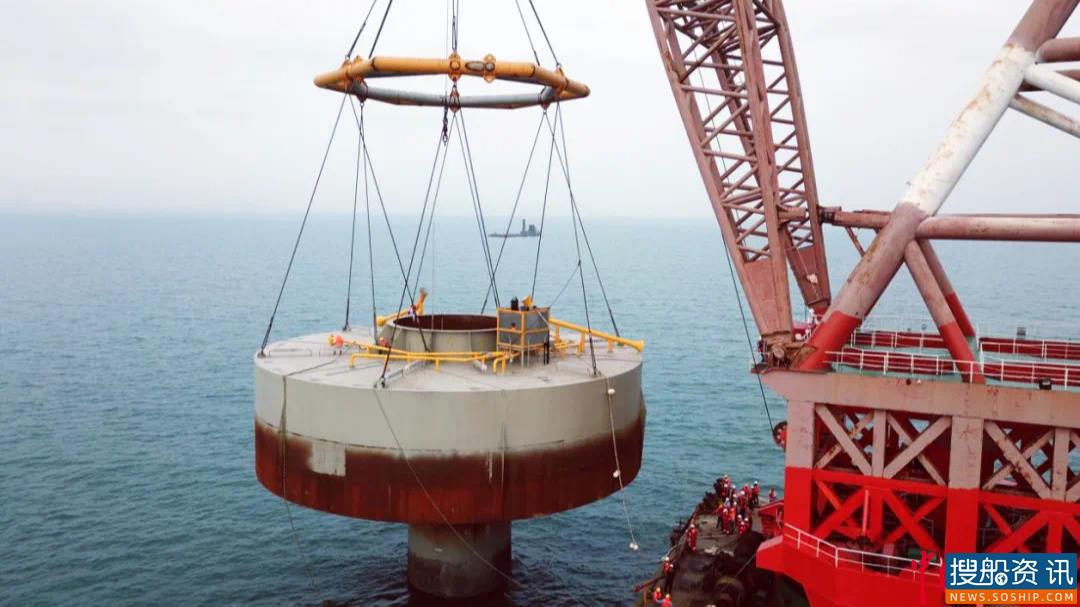 莆田海事保障全球首个海上风电桩桶复合基础安装成功