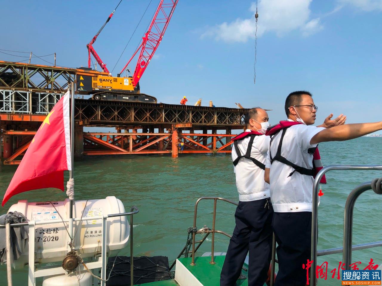 莆田海事助力湄洲湾特大桥水工项目建设达到序时进度