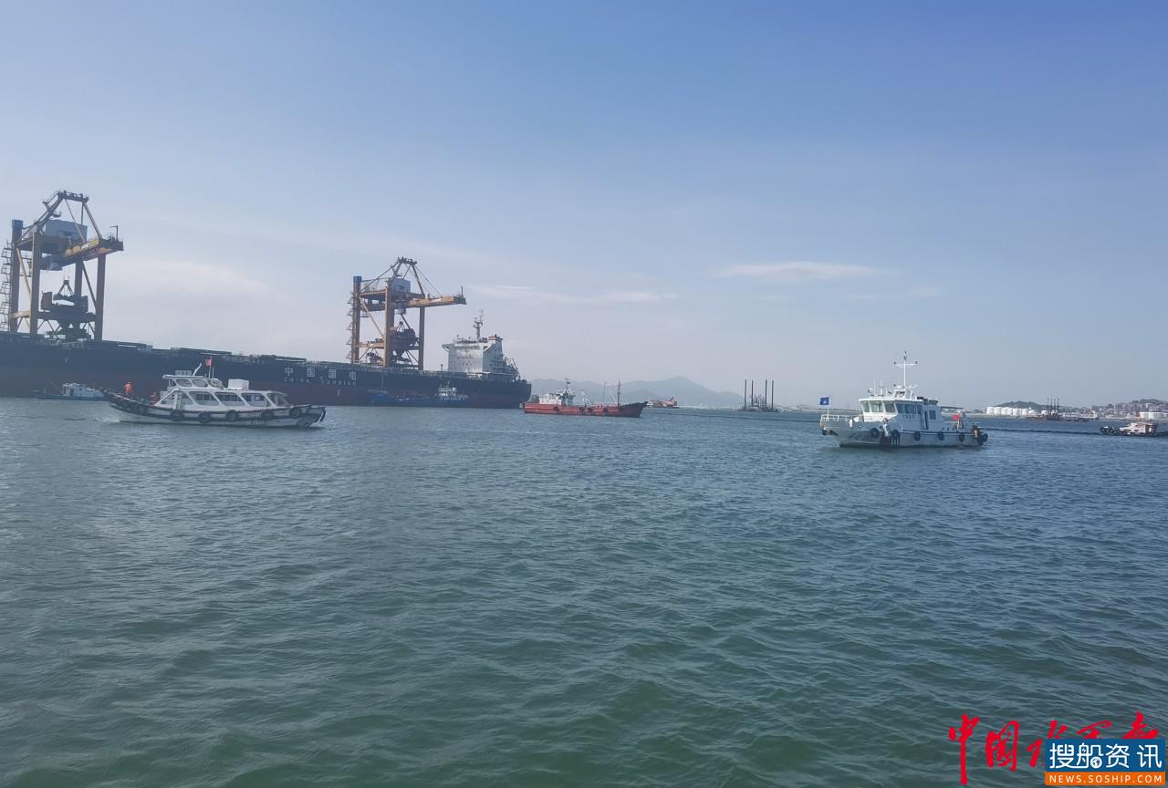 泉州海事部门举行湄洲湾南岸海上船舶溢油应急演练
