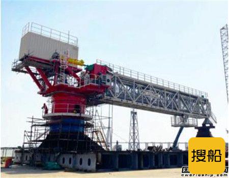 振华重工自主研制46米可伸缩式登船栈桥项目发运