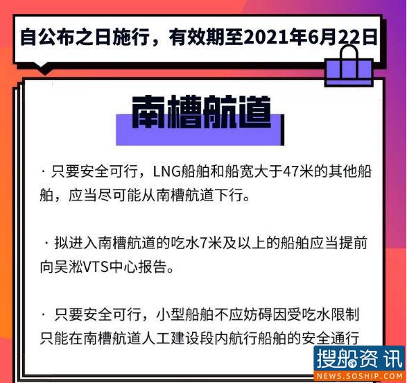 @所有海员,长江口深水航道和南槽航道航行有新规!