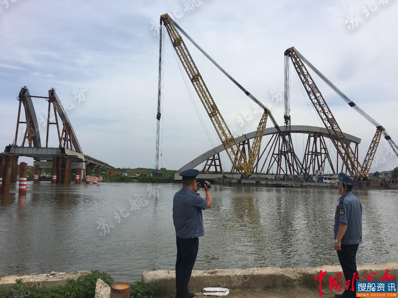 徐州航道站主动作为 为汴塘京杭运河大桥合拢保驾护航