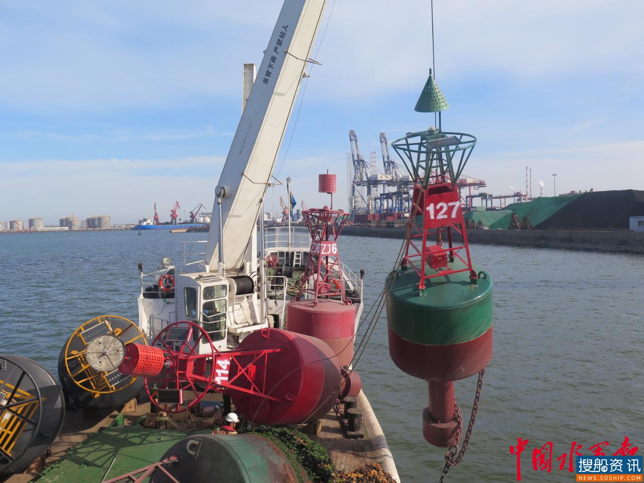 42天战高温——烟台航标完成145座浮标作业任务