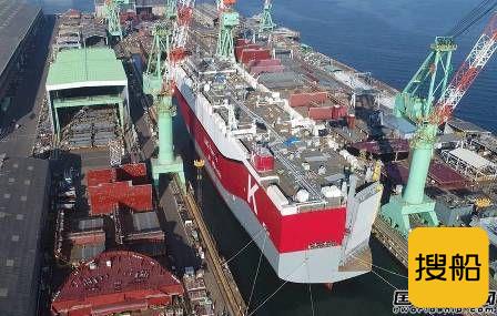 今治造船建造新一代LNG动力汽车运输船下水