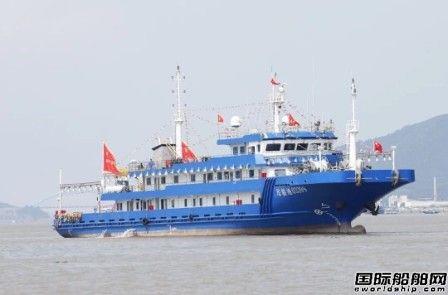 东红船业建造国内最大钓鱼船试航成功