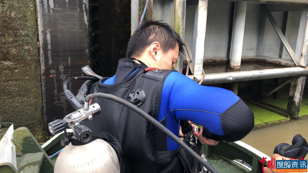 解台船闸开展节前水下检查 全力护安保畅