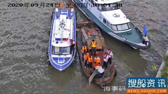 宝应海事、水警联合进行运河“清网”演习