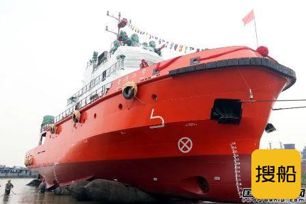 新扬船舶350吨消防船“青消二号”下水