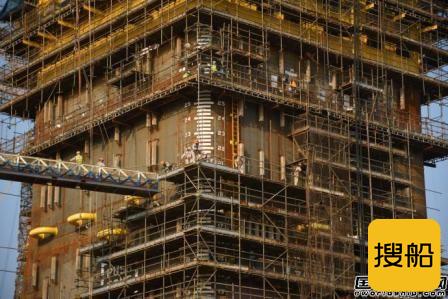 全球首个!海油工程完成万吨级半潜式储油平台船体建造