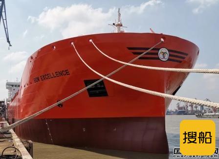 沪东中华提前交付一艘38000吨双相不锈钢化学品船