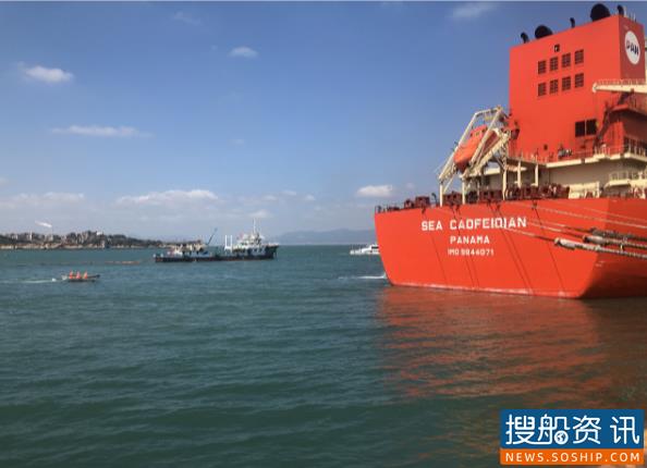 莆田海事部门联合罗屿港口公司组织开展海上溢油应急演练