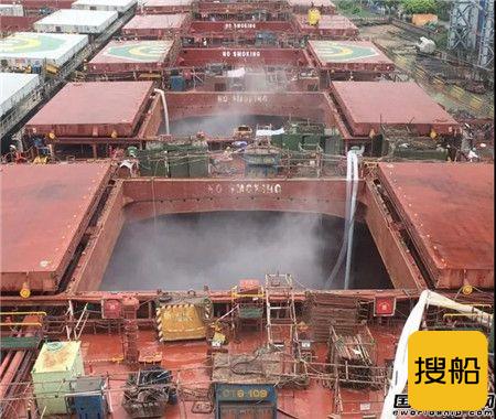 广东中远海运重工10月超高压水除锈工程提速增量