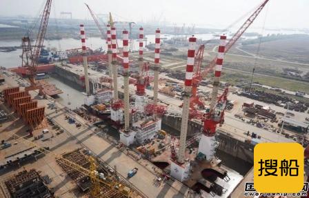 海新重工为中交三航局建造2艘海上风电安装船下水