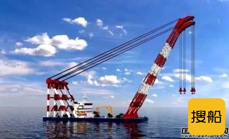 招商局重工为中国铁建大桥工程局建造2200吨起重船开工