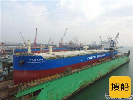 大连中远海运重工两艘62000吨多用途纸浆船完成关键节点