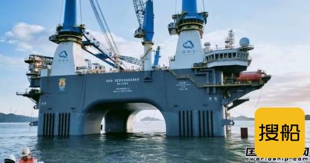 招商局重工建造半潜式起重生活平台CMHI163试航