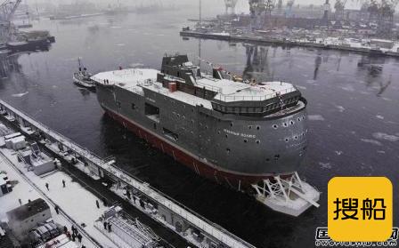 俄罗斯首艘特种极地科考船“北极点”号下水