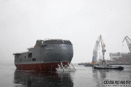俄罗斯首艘特种极地科考船“北极点”号下水