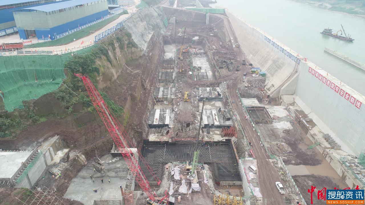 嘉陵江利泽航运枢纽船闸工程预计明年建成通航