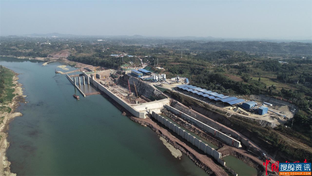 嘉陵江利泽航运枢纽船闸工程预计明年建成通航
