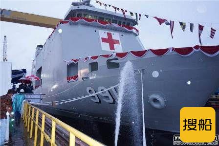 印尼PT PAL船厂一艘医院船下水